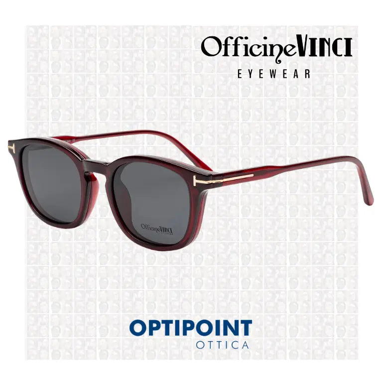 OFFICINE VINCI CLIP-ON LODI ROSSO OCCHIALI DA VISTA