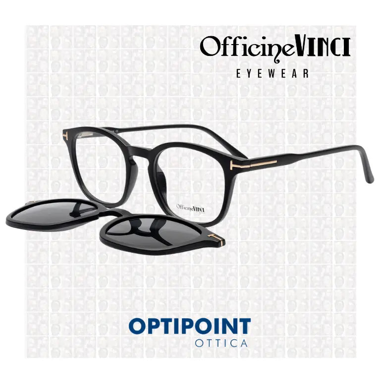 OFFICINE VINCI CLIP-ON LODI NERO OCCHIALI DA VISTA