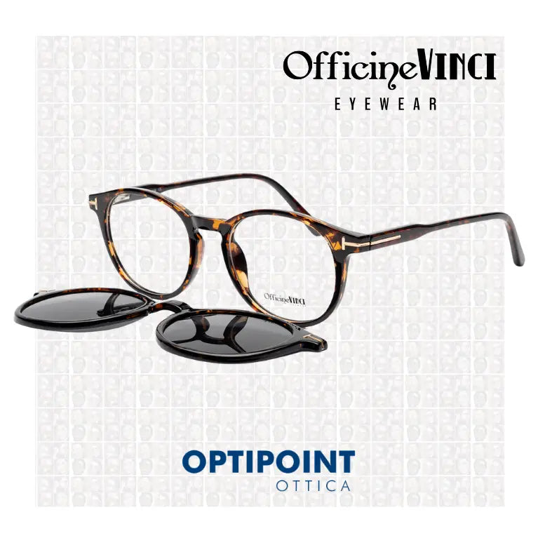 OFFICINE VINCI CLIP-ON NUORO TARTARUGATO OCCHIALI DA VISTA