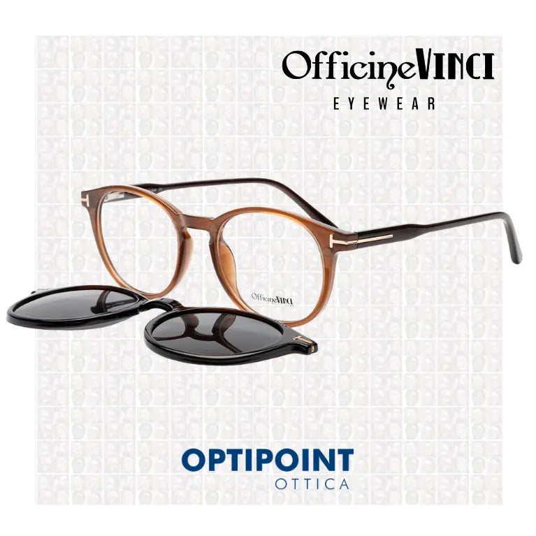 OFFICINE VINCI CLIP-ON NUORO MARRONE OCCHIALI DA VISTA