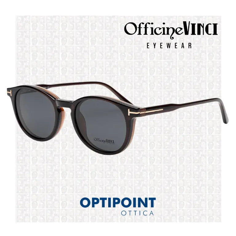 OFFICINE VINCI CLIP-ON NUORO MARRONE OCCHIALI DA VISTA