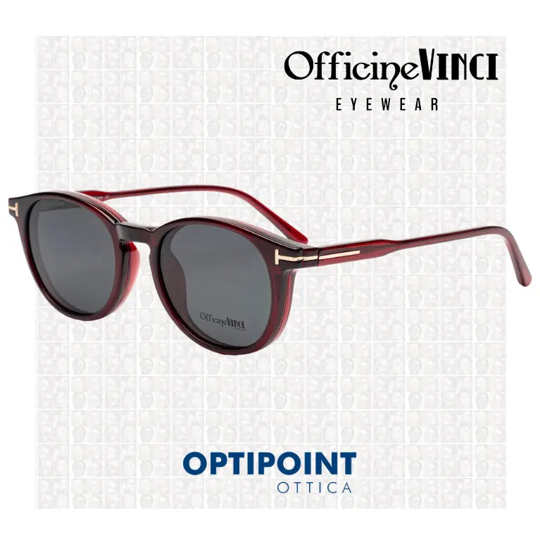 OFFICINE VINCI CLIP-ON NUORO ROSSO OCCHIALI DA VISTA
