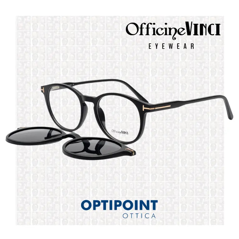 OFFICINE VINCI CLIP-ON NUORO NERO OCCHIALI DA VISTA