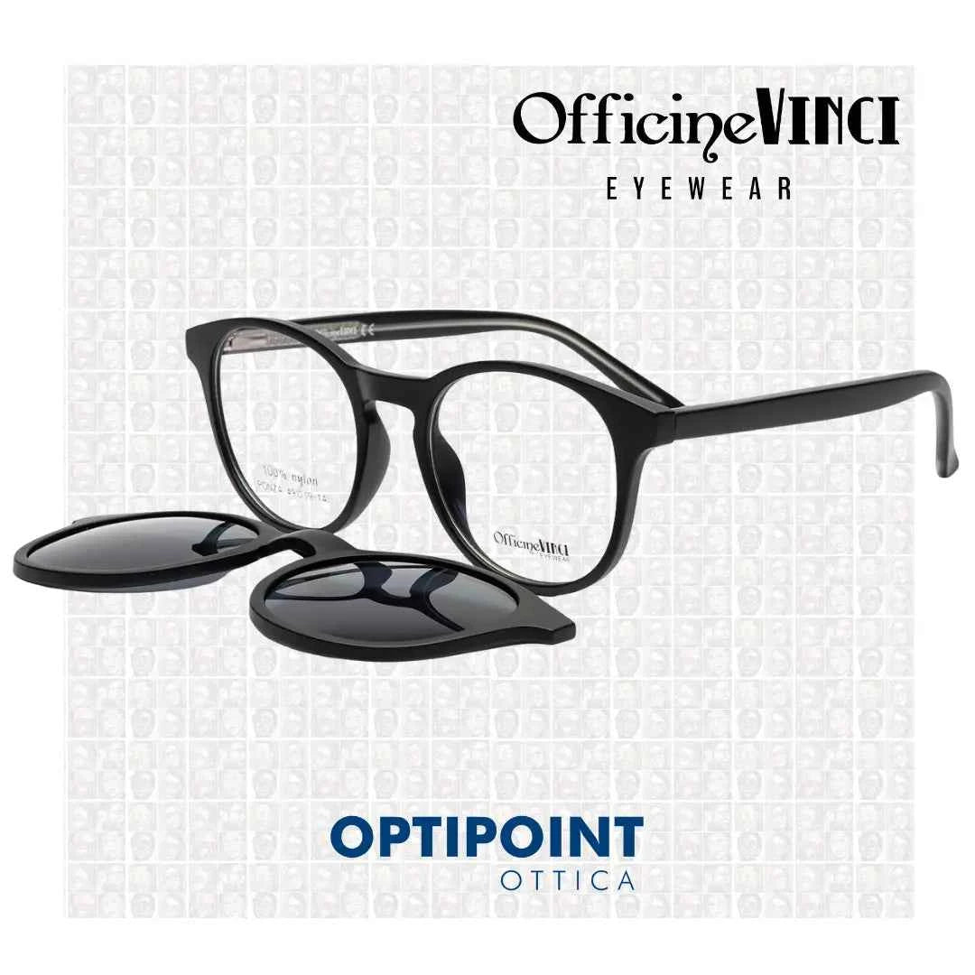 OFFICINE VINCI CLIP-ON PONZA NERO OCCHIALI DA VISTA