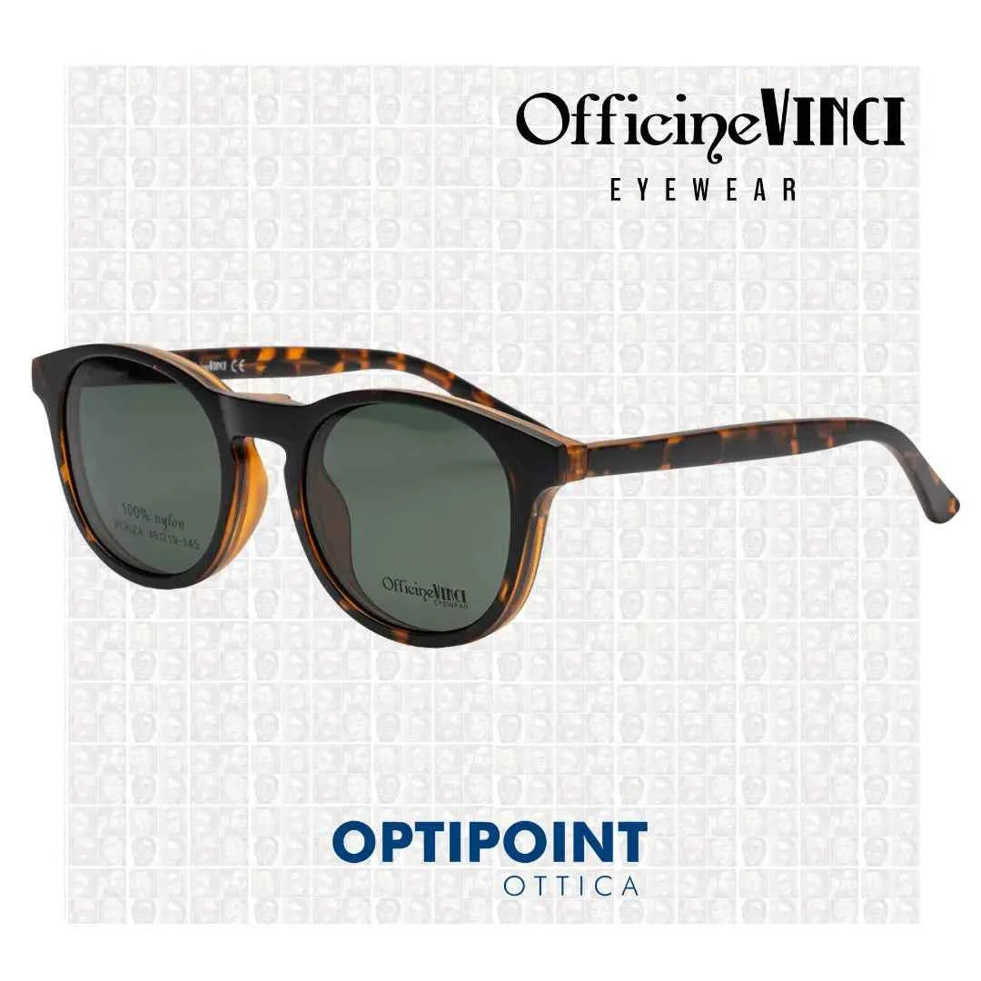 OFFICINE VINCI CLIP-ON PONZA TARTARUGATO OCCHIALI DA VISTA