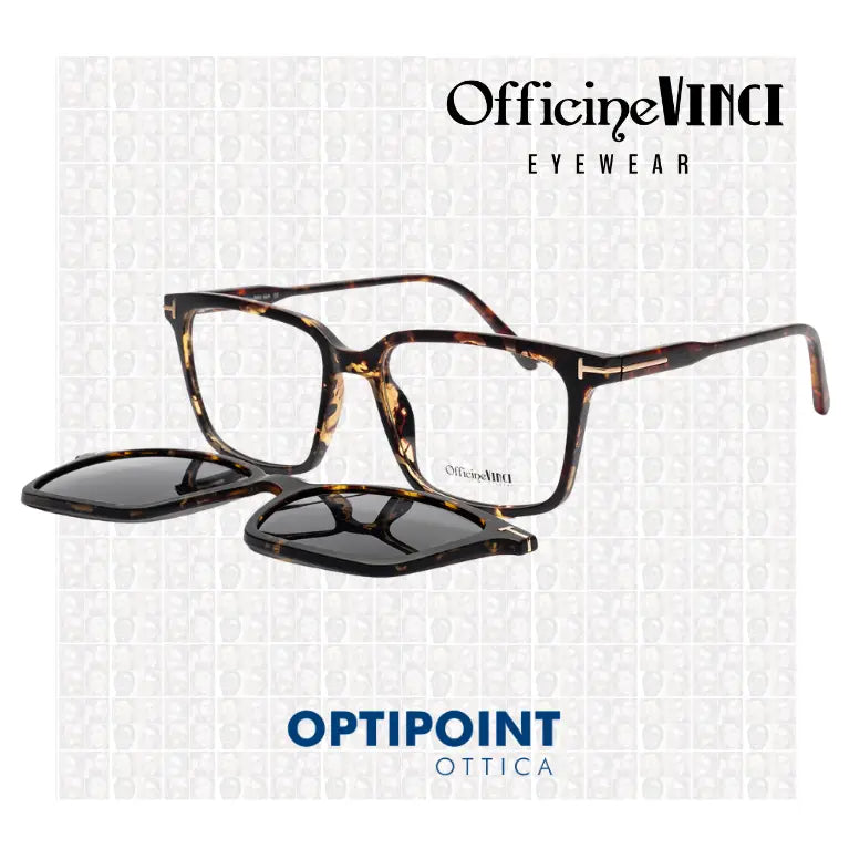 OFFICINE VINCI CLIP-ON SAVONA TARTARUGATO OCCHIALI DA VISTA