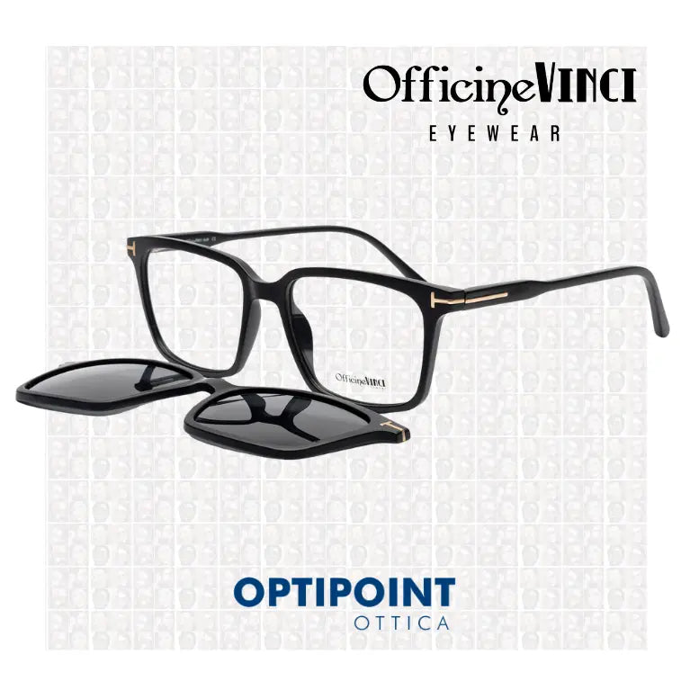 OFFICINE VINCI CLIP-ON SAVONA NERO OCCHIALI DA VISTA