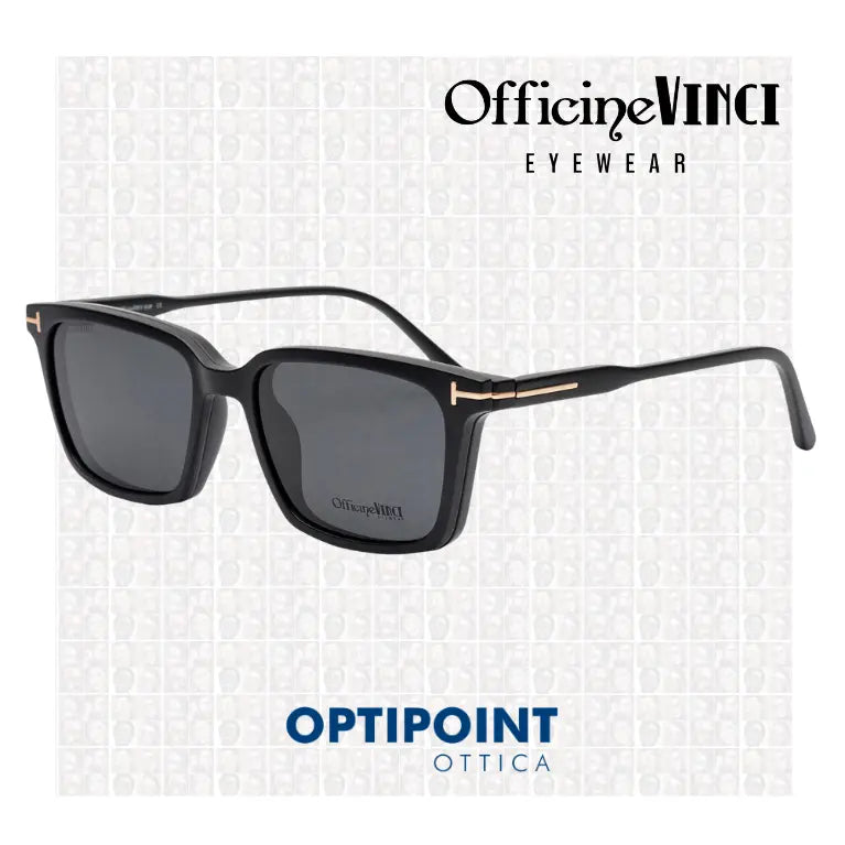 OFFICINE VINCI CLIP-ON SAVONA NERO OCCHIALI DA VISTA