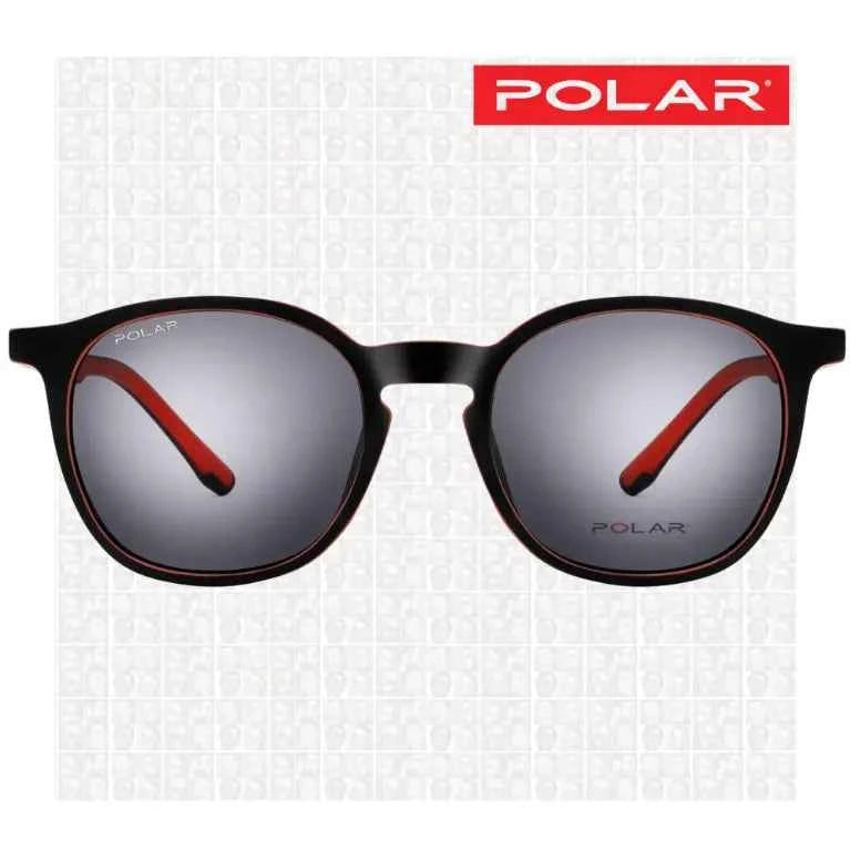 POLAR CLIP-ON 631 - 43 NERO ROSSO BAMBINO OCCHIALI DA VISTA