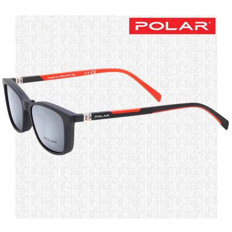 POLAR CLIP-ON 613 - 43 NERO ARANCIO BAMBINO OCCHIALI DA VISTA