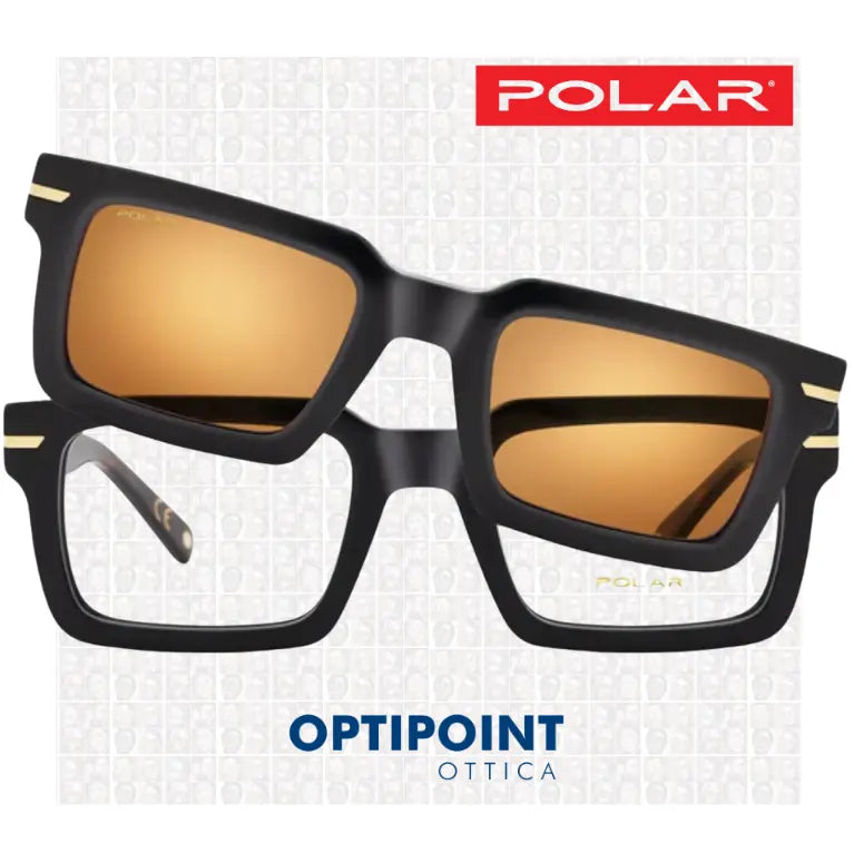 POLAR CLIP-ON 7028 - 477/R TARTARUGATO OCCHIALI DA VISTA