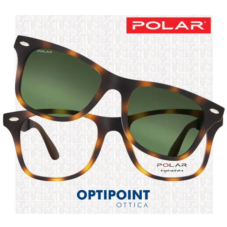 POLAR CLIP-ON 467 - 428 TARTARUGATO OCCHIALI DA VISTA