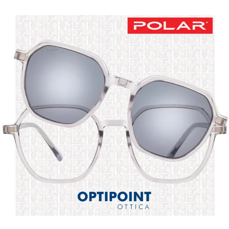 POLAR CLIP-ON 636 - 27 GRIGIO CRISTALLO OCCHIALI DA VISTA
