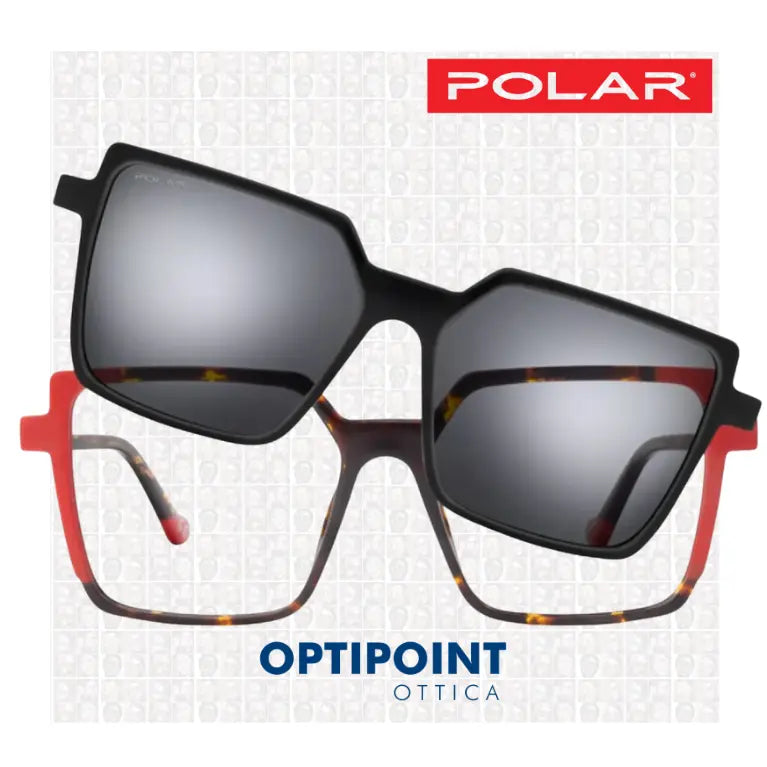 POLAR CLIP-ON ELENA - 422 NERO ROSSO OCCHIALI DA VISTA