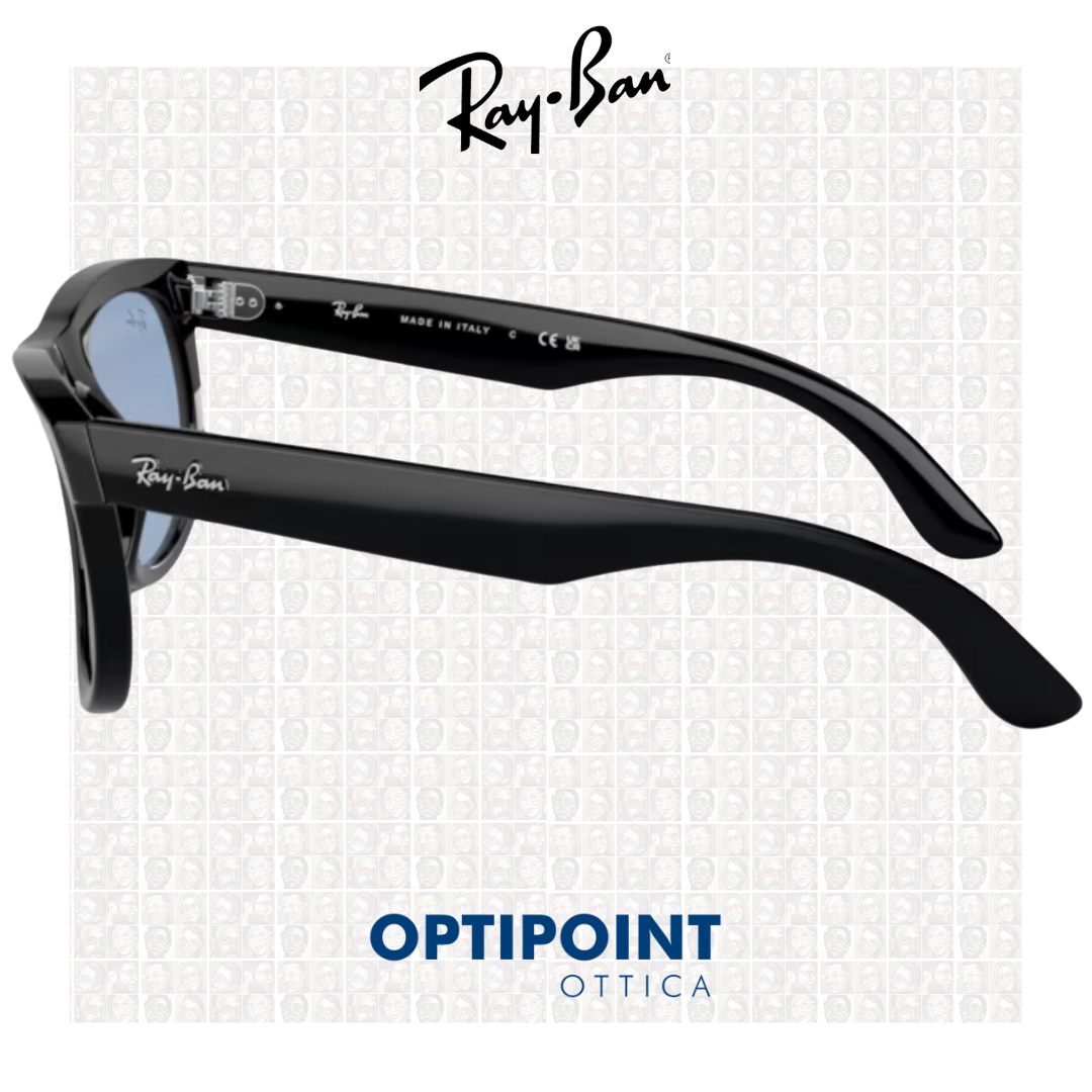RayBan 0RBR0502S 6677/72 BLACK OCCHIALI DA SOLE - Optipoint - Lux S.r.l.