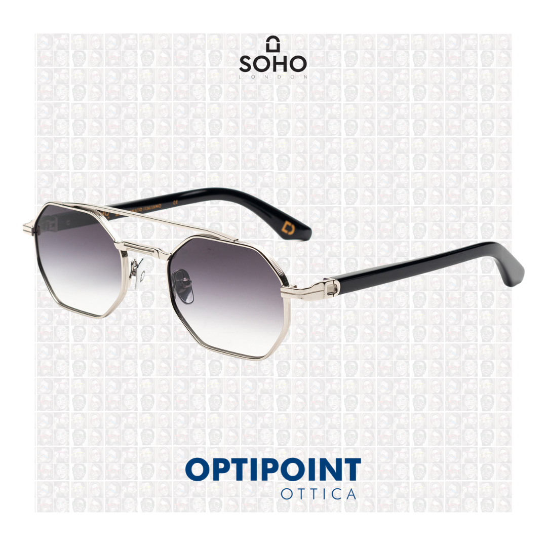 SOHO CASTLE ARGENTO - NERO OCCHIALI DA SOLE - Optipoint - Lux S.r.l.