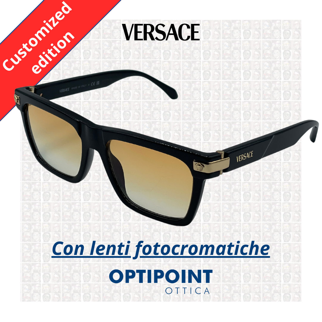 VERSACE 3354 GB1 NERO CUSTOMIZZATO OCCHIALI DA SOLE - Optipoint - Lux S.r.l.