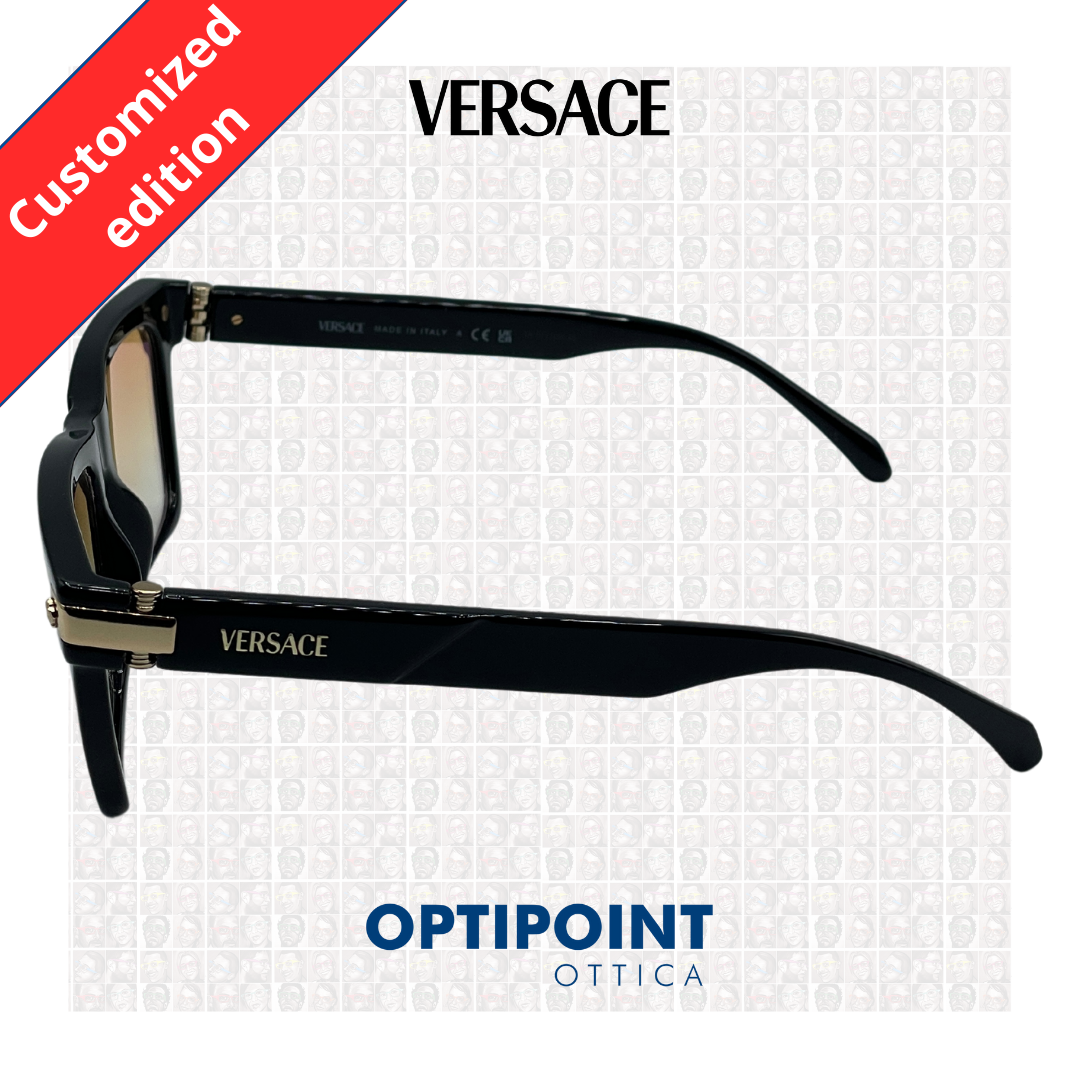 VERSACE 3354 GB1 NERO CUSTOMIZZATO OCCHIALI DA SOLE - Optipoint - Lux S.r.l.