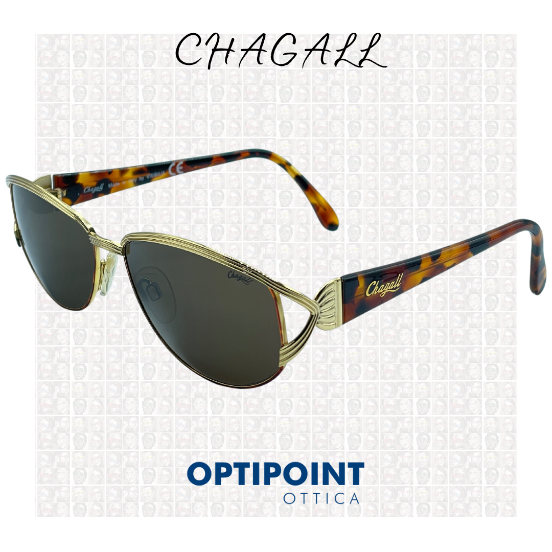 🎁 CHAGALL LL2522 ORO TARTARUGATO OCCHIALI DA SOLE VINTAGE (100% off)