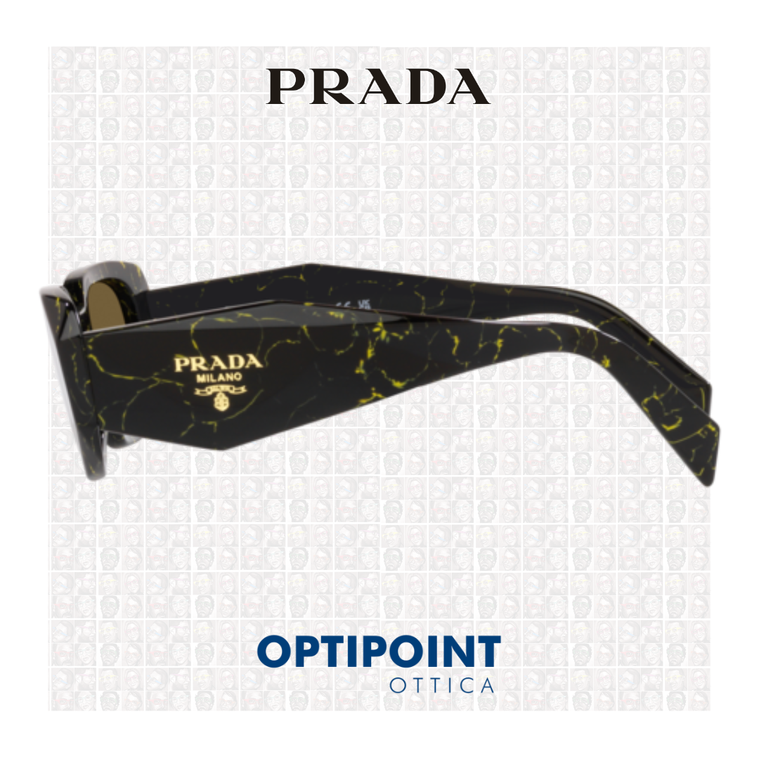 PRADA 17WS 19D01T BLACK/YELLOW MARBLE NERO OCCHIALI DA SOLE