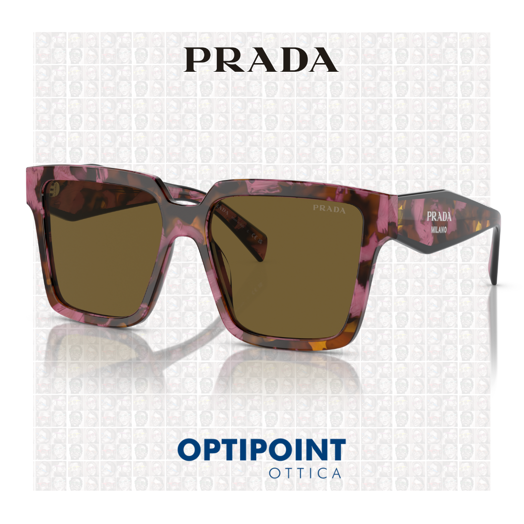 PRADA 24ZS 18N01T BEGONIA COGNAC TARTARUGATO OCCHIALI DA SOLE