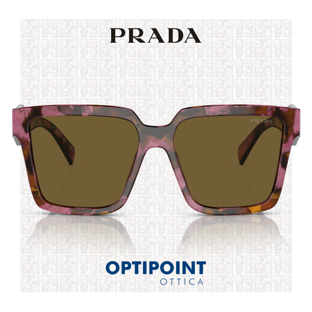 PRADA 24ZS 18N01T BEGONIA COGNAC TARTARUGATO OCCHIALI DA SOLE