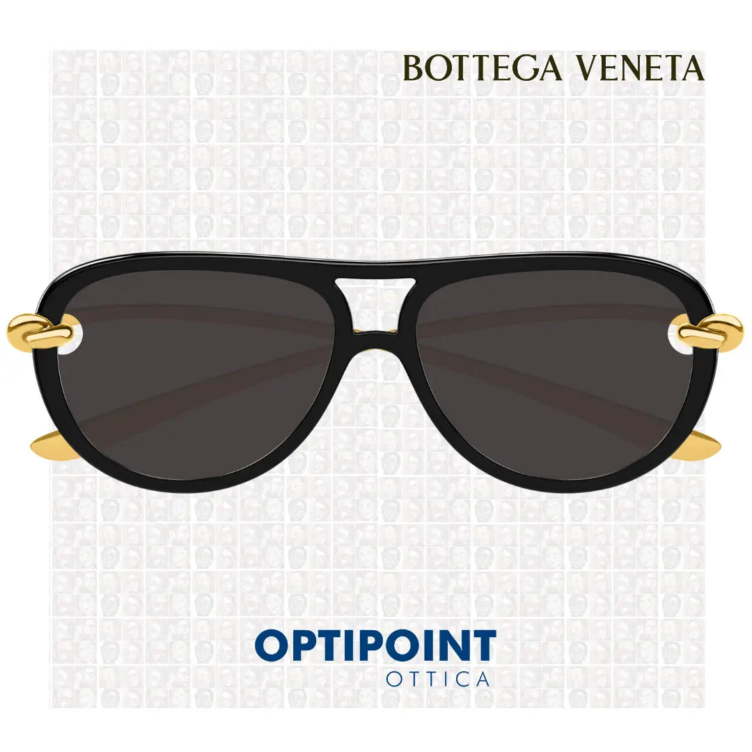 BOTTEGA VENETA BV1418S 005 NERO ORO OCCHIALI DA SOLE
