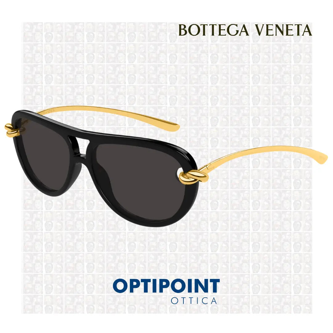 BOTTEGA VENETA BV1418S 005 NERO ORO OCCHIALI DA SOLE