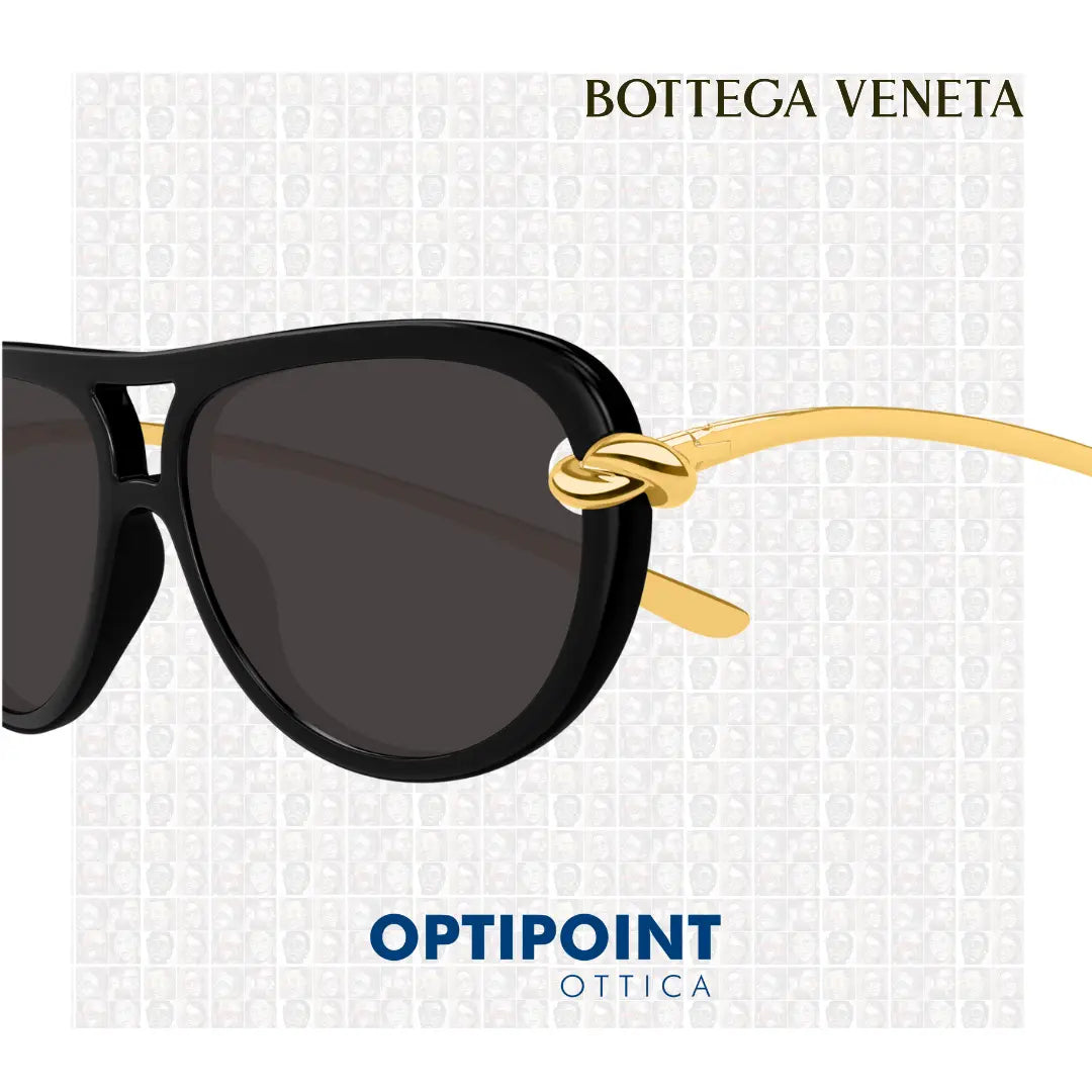 BOTTEGA VENETA BV1418S 005 NERO ORO OCCHIALI DA SOLE