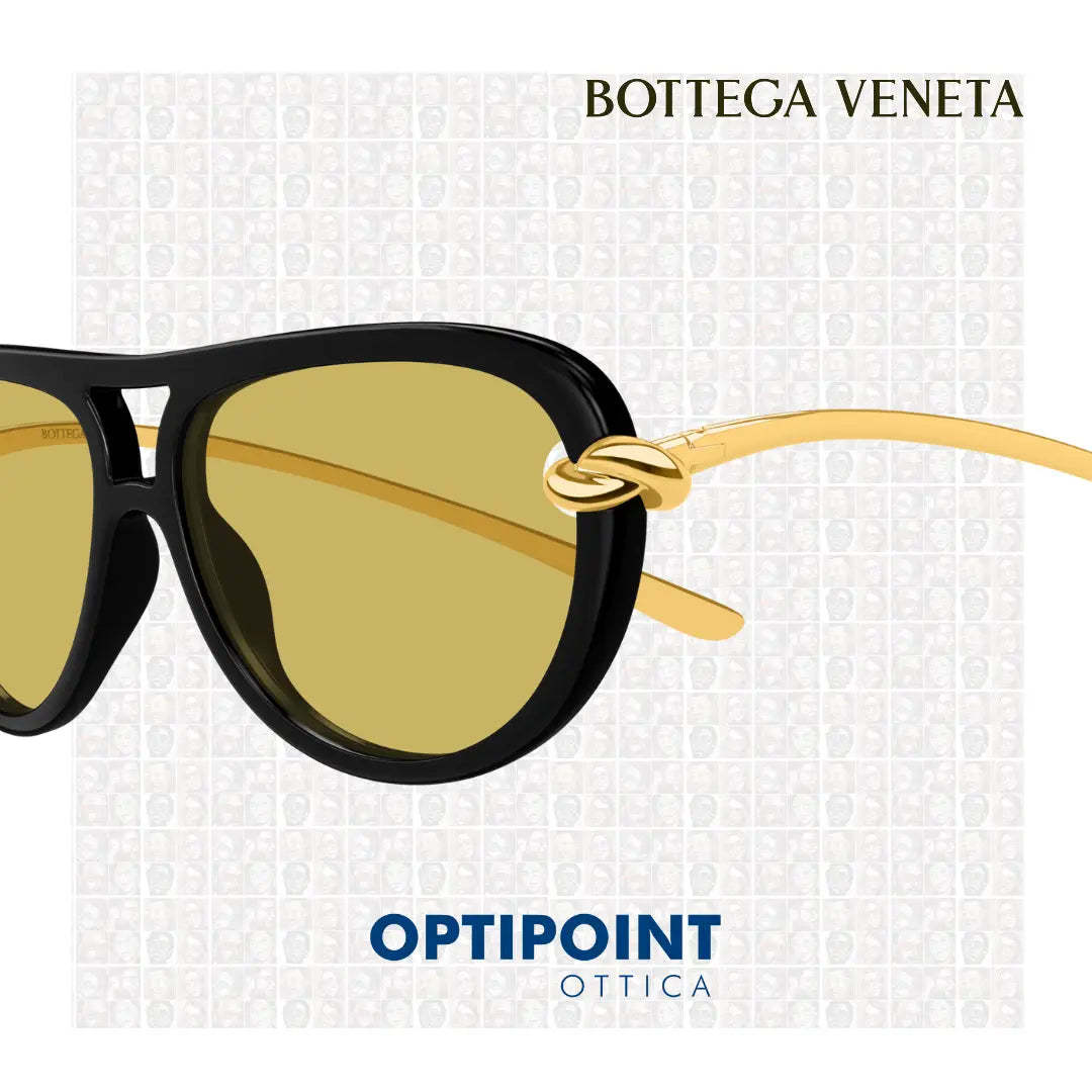 BOTTEGA VENETA BV1418S 001 NERO ORO OCCHIALI DA SOLE