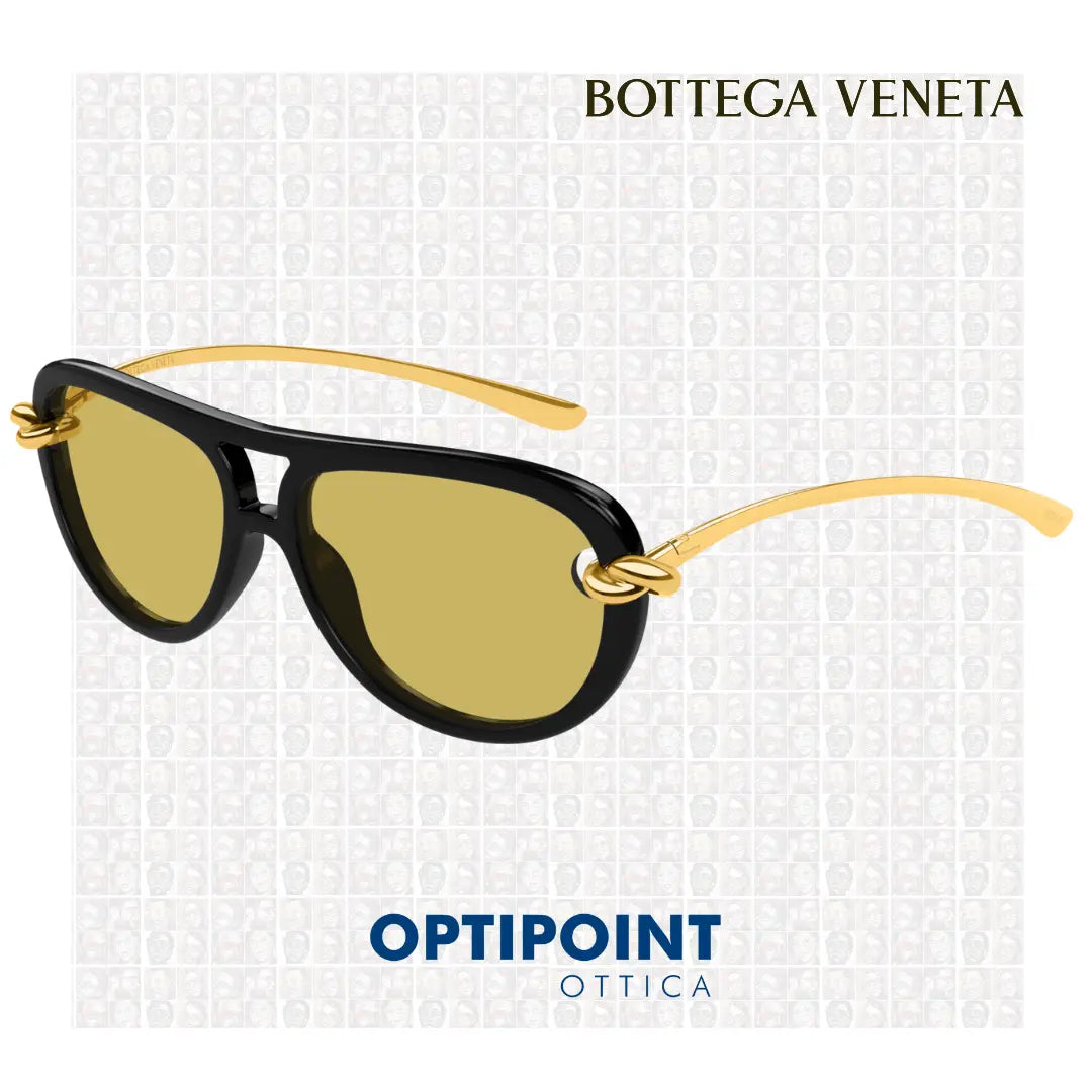 BOTTEGA VENETA BV1418S 001 NERO ORO OCCHIALI DA SOLE