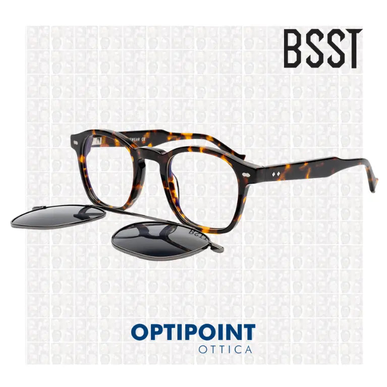 BSTT CLIP-ON GECKO TARTARUGATO OCCHIALI DA VISTA