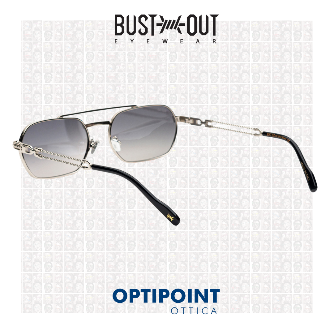 BUST OUT VIN ARGENTO/NERO OCCHIALI DA SOLE