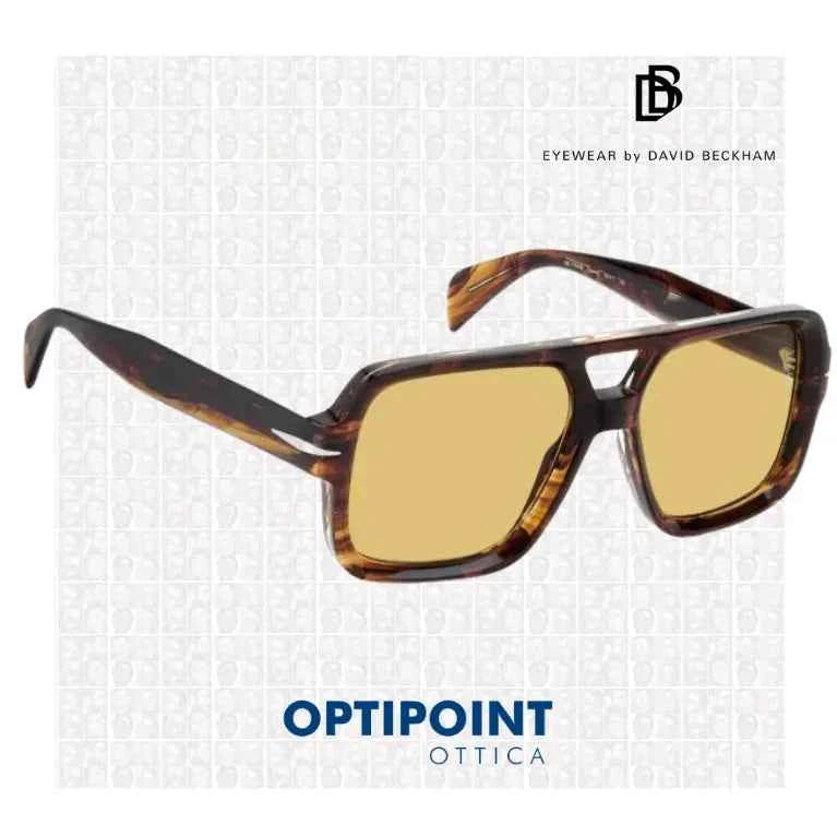 DAVID BECKHAM DB7151/S EX4 MARRONE CORNO OCCHIALI DA SOLE