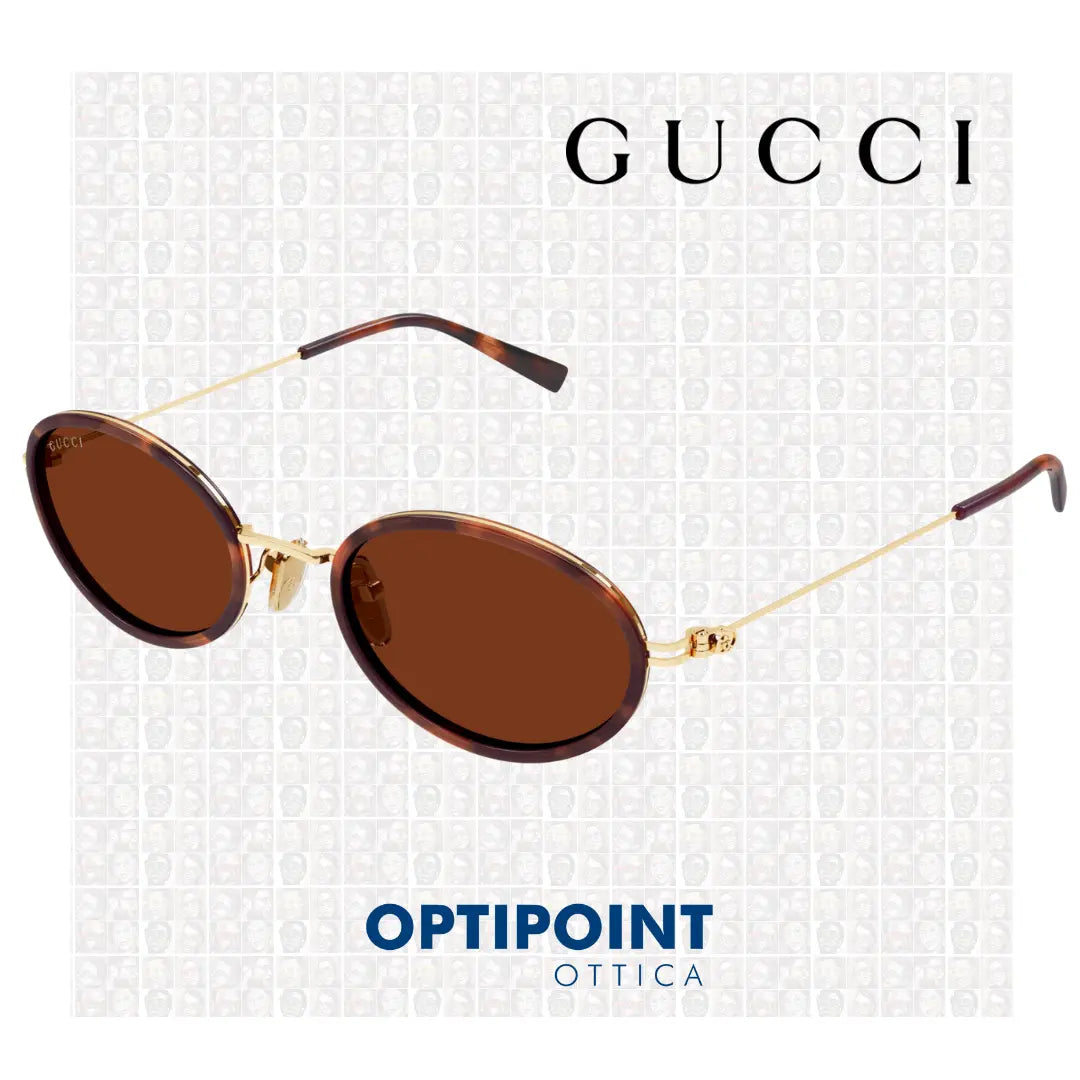 GUCCI GG1980S 002 HAVANA-ORO OCCHIALI DA SOLE