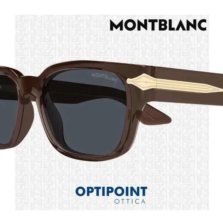 MONTBLANC MB0479S 003 MARRONE OCCHIALI DA SOLE