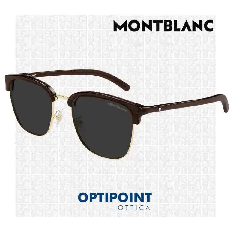 MONTBLANC MB0488SA 002 MARRONE OCCHIALI DA SOLE