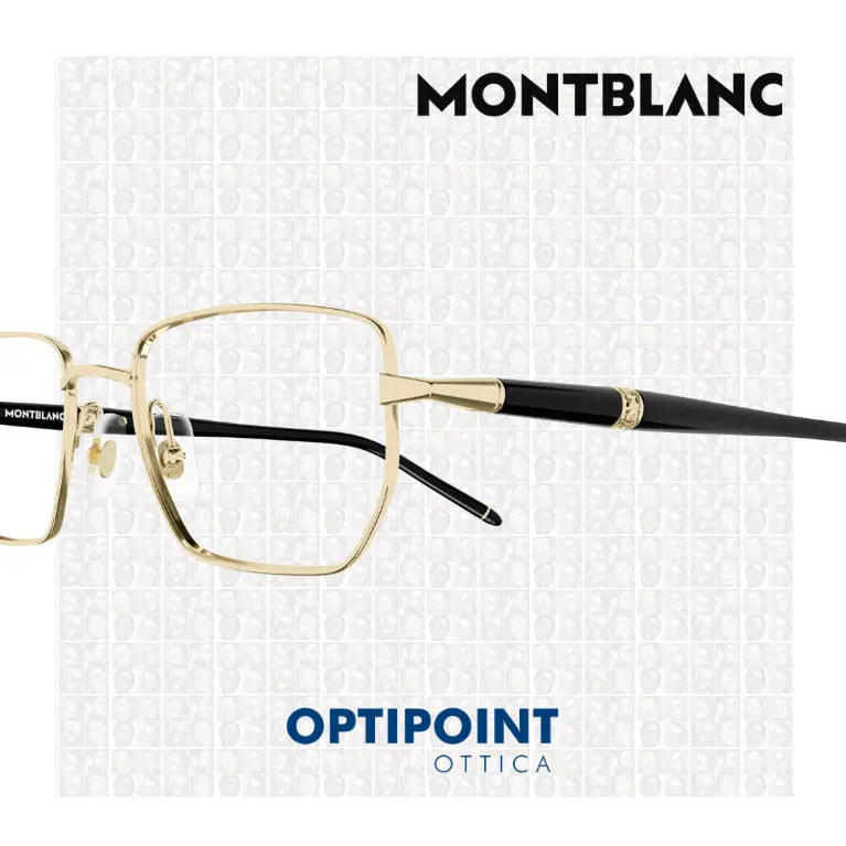 MONTBLANC MB0347O 004 NERO ORO OCCHIALI DA VISTA