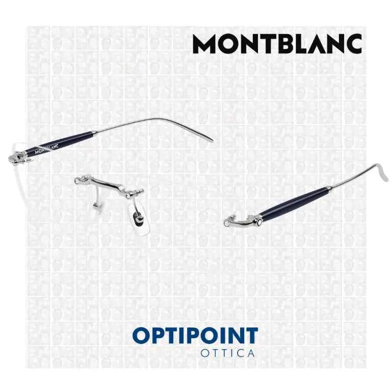 MONTBLANC MB0411O 004 ARGENTO NERO OCCHIALI DA VISTA