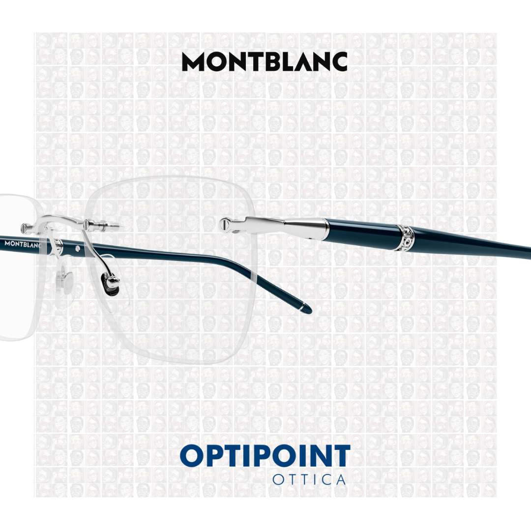 MONTBLANC MB0346O 002 BLU OCCHIALI DA VISTA