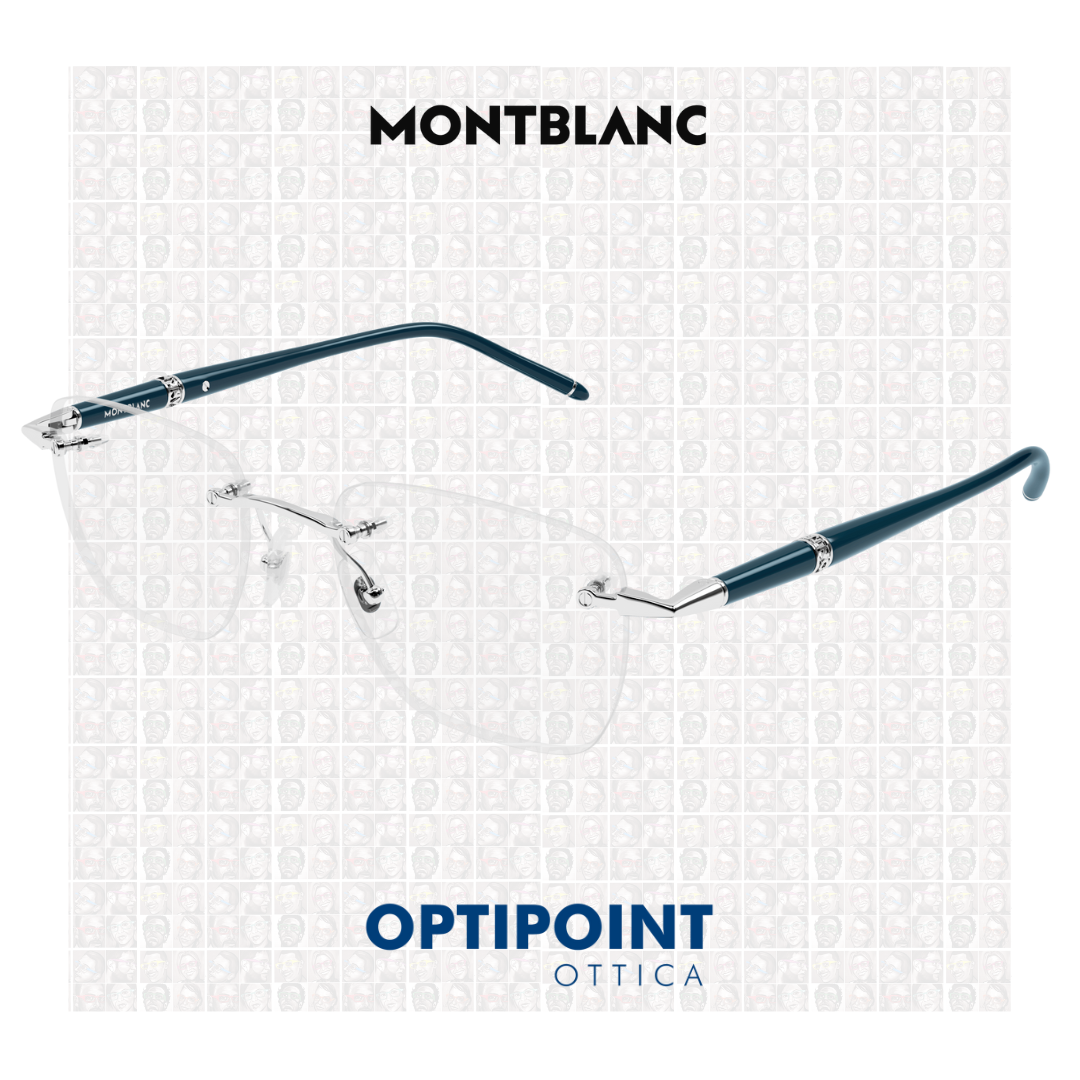 MONTBLANC MB0346O 002 BLU OCCHIALI DA VISTA