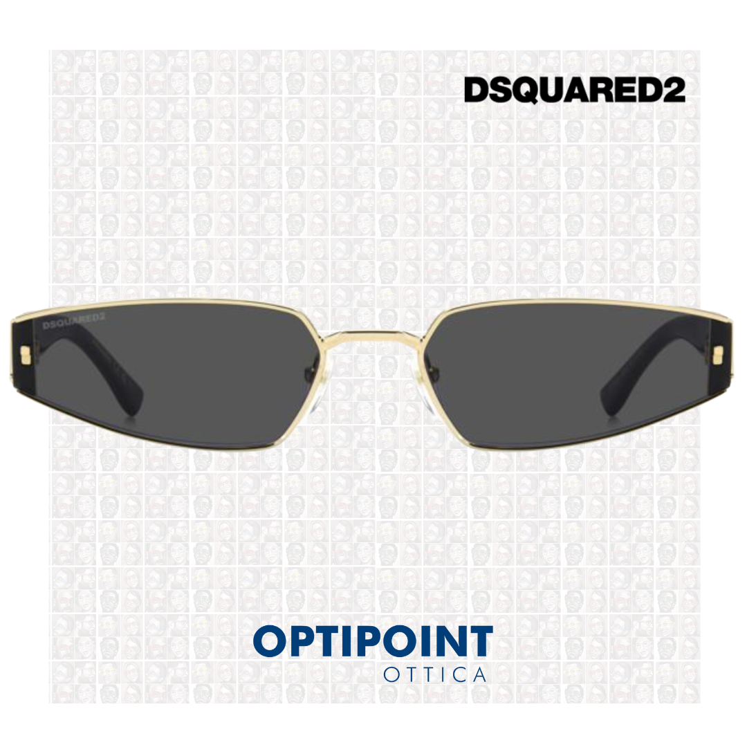 DSQUARED D2 0168/S NERO ORO OCCHIALI DA SOLE - Optipoint - Lux S.r.l.