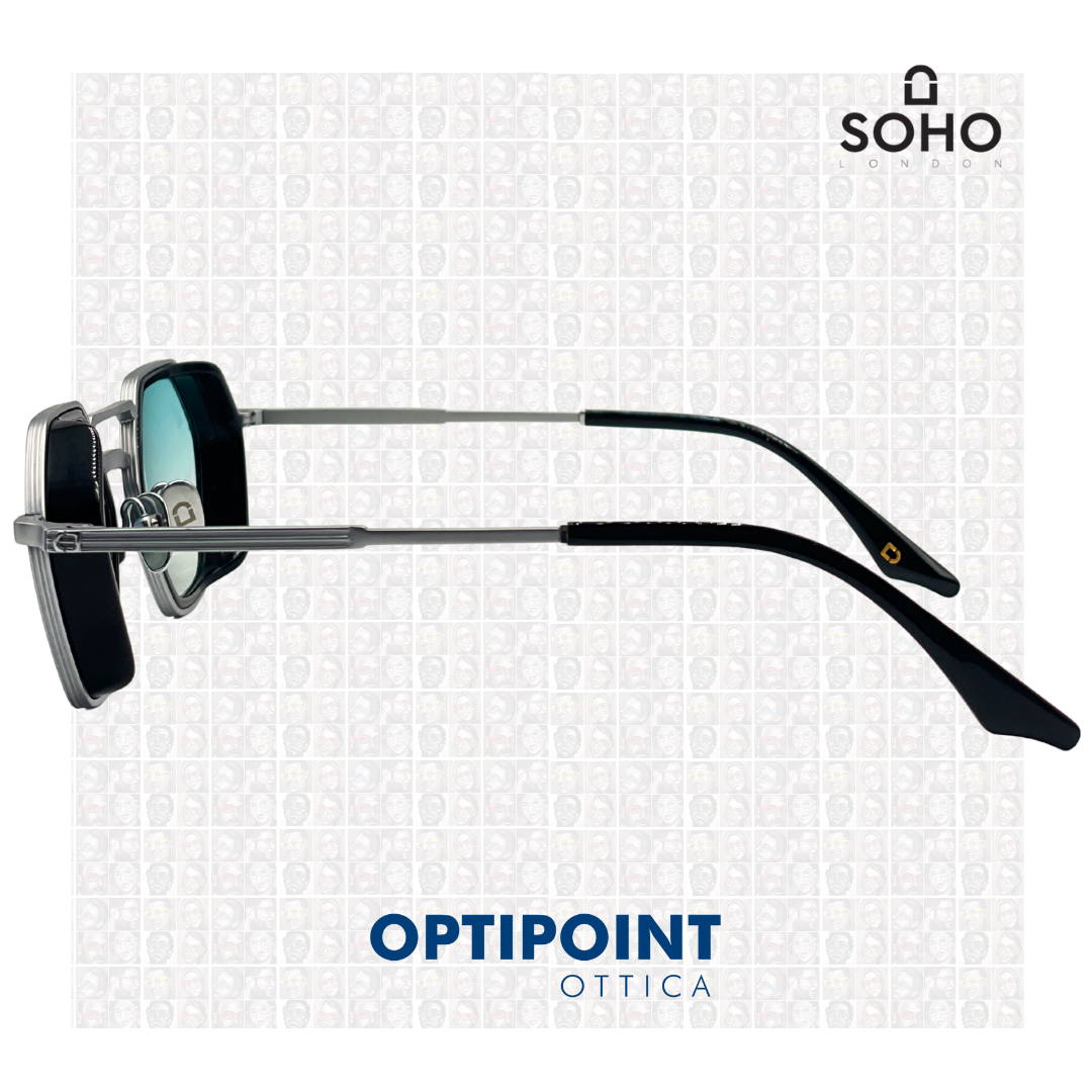 SOHO LAMBETH ARGENTO NERO OCCHIALI DA SOLE - Optipoint - Lux S.r.l.