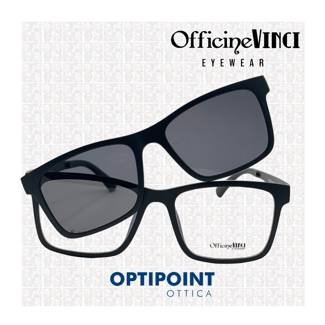 OFFICINE VINCI CLIP ON NERO OCCHIALI DA VISTA - Optipoint - Lux S.r.l.