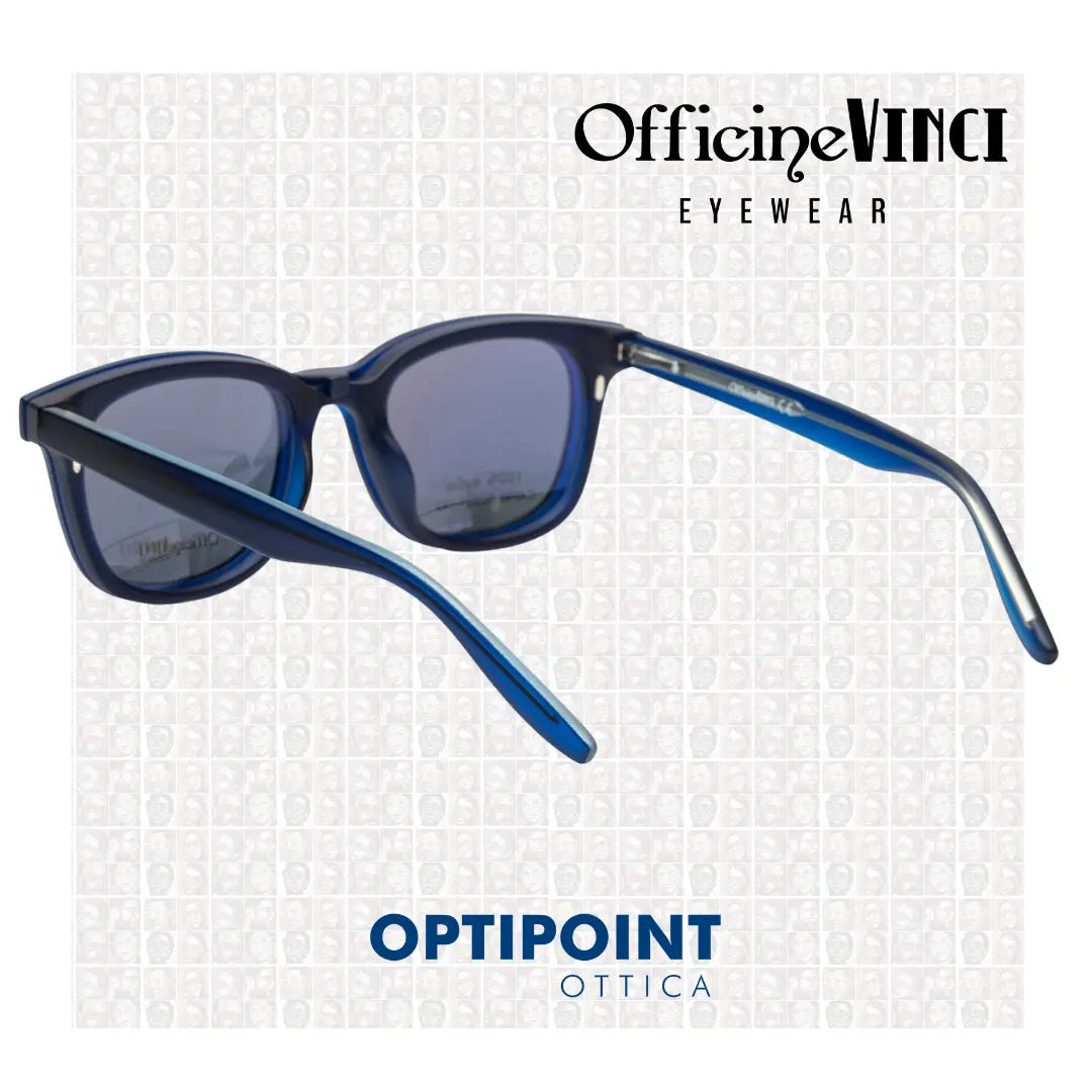 OFFICINE VINCI CLIP-ON CAPRI BLU OPACO OCCHIALI DA VISTA