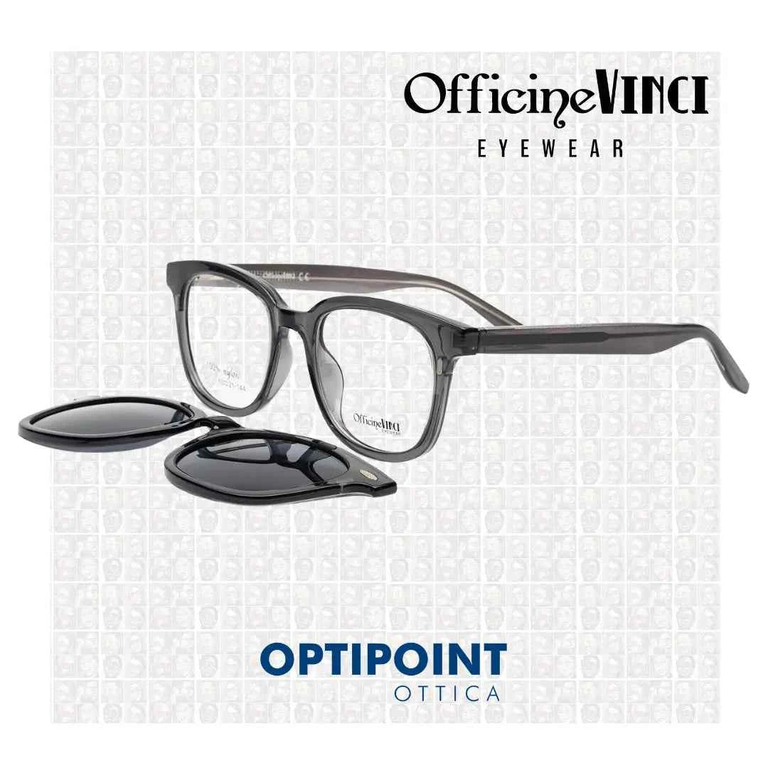 OFFICINE VINCI CLIP-ON CAPRI GRIGIO OCCHIALI DA VISTA