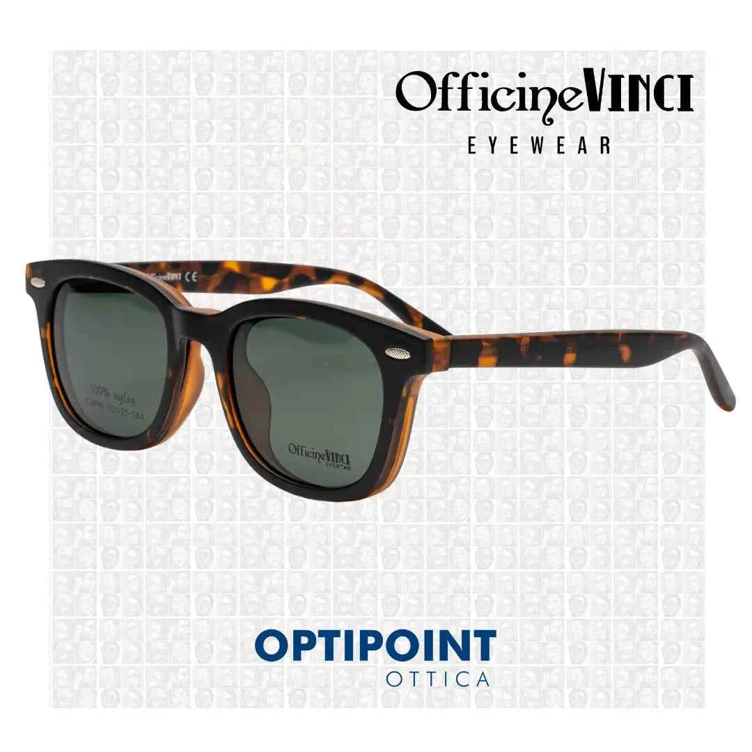 OFFICINE VINCI CLIP-ON CAPRI TARTARUGATO OCCHIALI DA VISTA