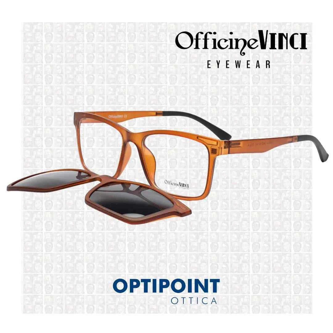 OFFICINE VINCI CLIP-ON HW904 ARANCIO OCCHIALI DA VISTA