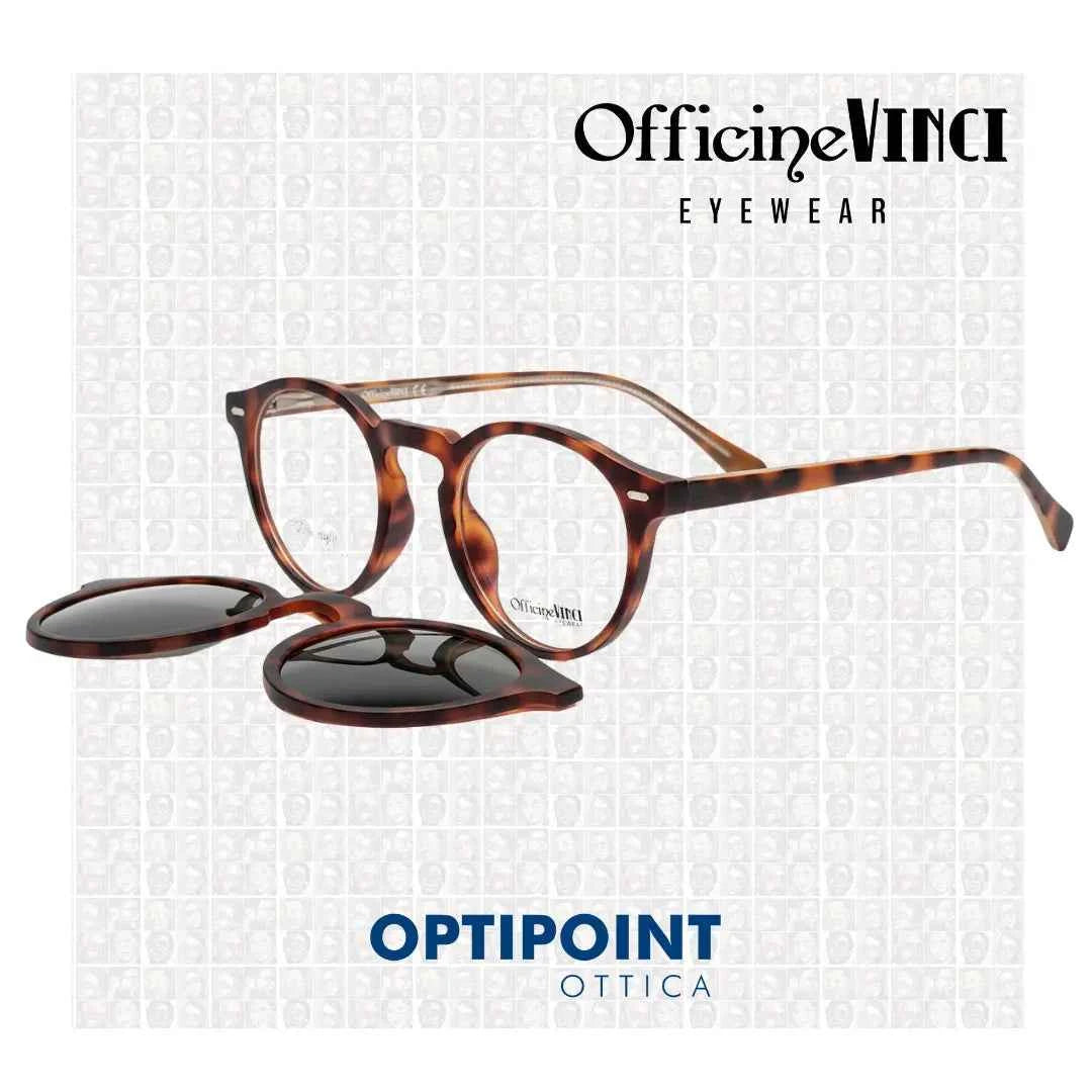 OFFICINE VINCI CLIP-ON ISCHIA TARTARUGATO OCCHIALI DA VISTA