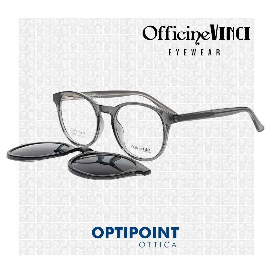 OFFICINE VINCI CLIP-ON PONZA GRIGIO OCCHIALI DA VISTA